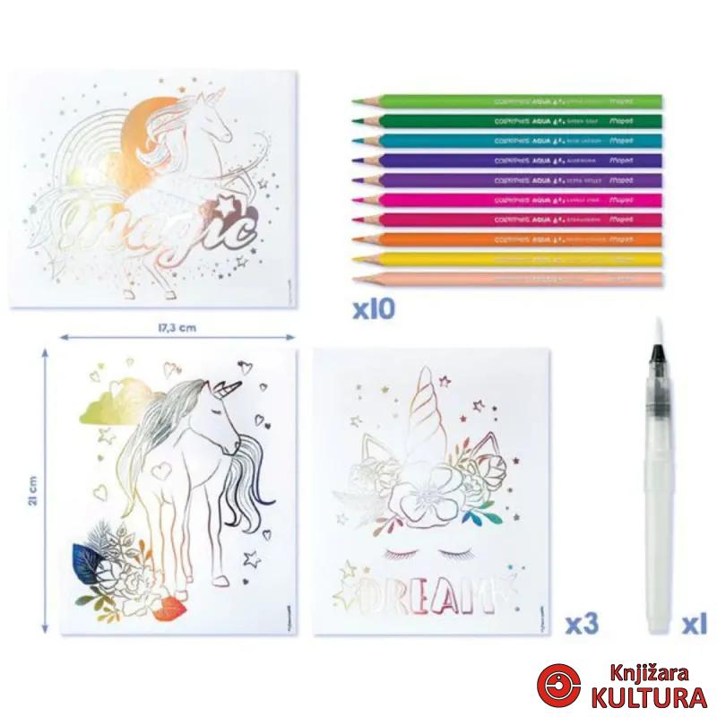 AQUARELL SET ZA BOJENJE UNICORN MAPED 