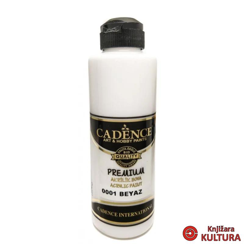 AKRILNA BOJA 250ml  BIJELA CADENCE 