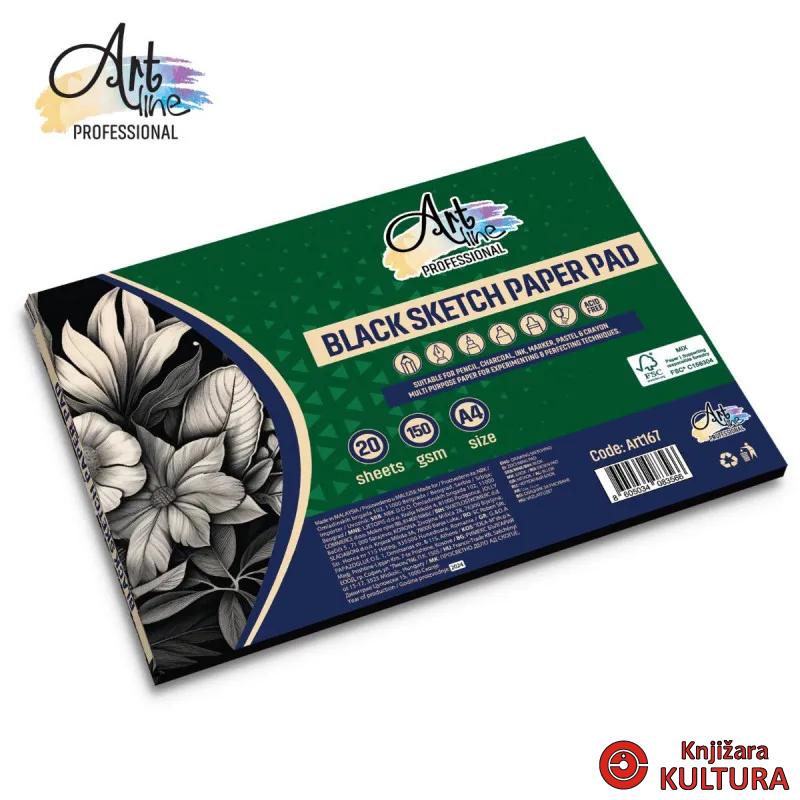 BLOK ZA SKICIRANJE A3 20L.150GSM BLACK SPIR. LANDSCAPE ART167 