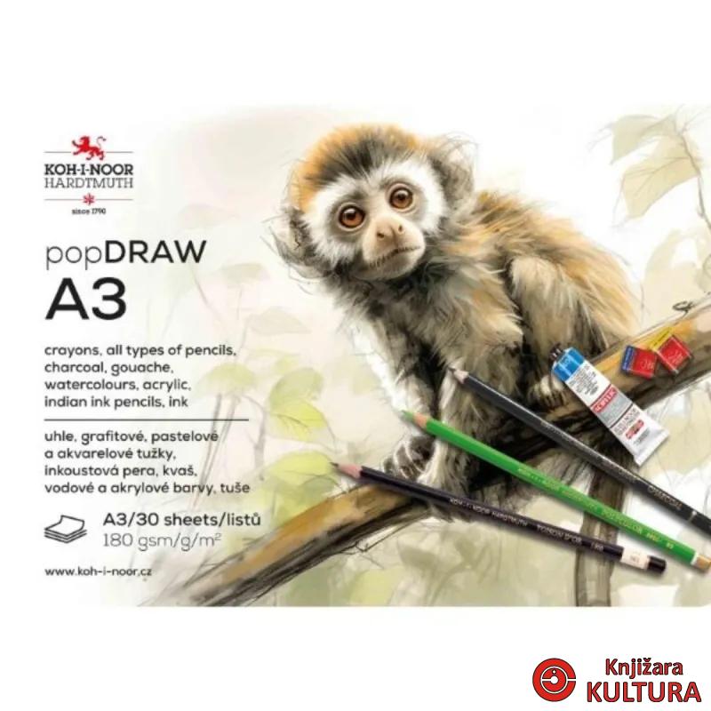 BLOK ZA CRTANJE A3 180GR 30L 9920004003SF KOH I NOOR 