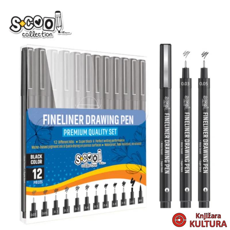 SET FINELINERA ZA CRTANJE I PISANJE 1/12 SC2397 