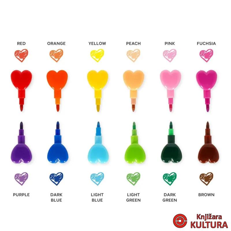 OLOVKA za bojenje 12 boja - DREAM IN COLOUR - HEART 