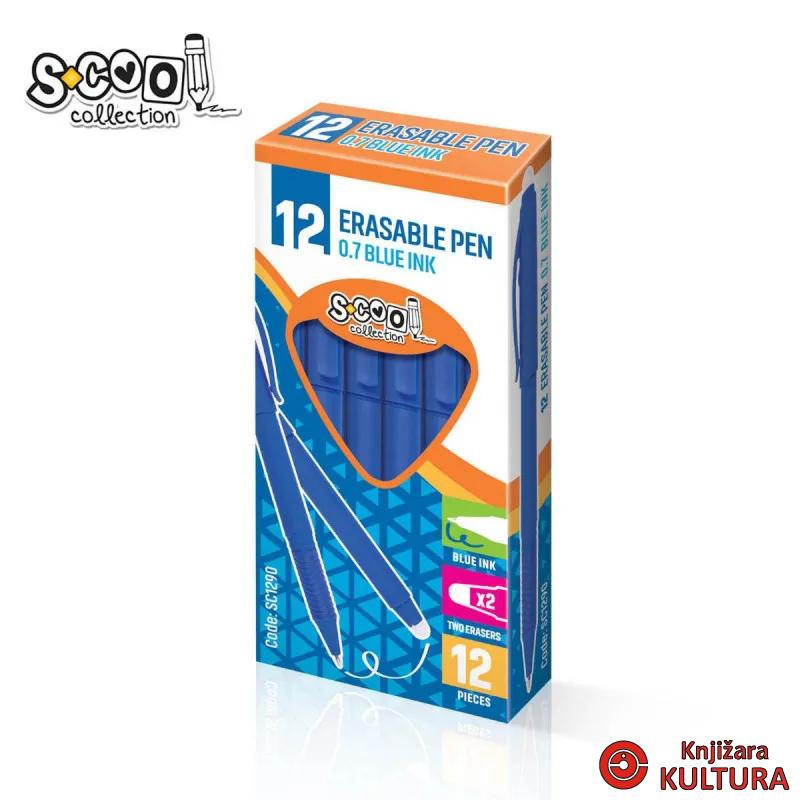 ERASABLE GEL PEN 0.7MM BLUE INK 12/1 COLOR BOX 