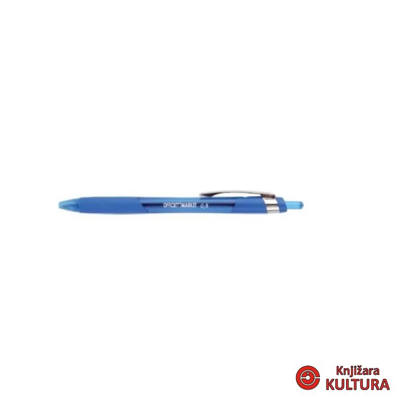 HEMIJSKA OLOVKA 0,5 PLAVA OFFICE MARKET MET.KLIPSA 