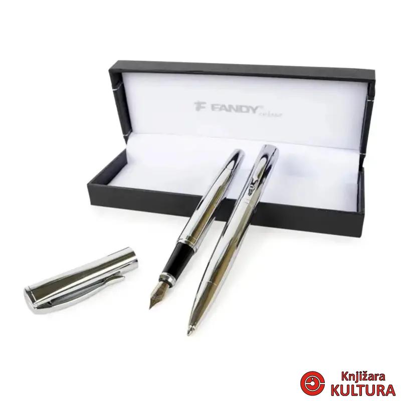 PISAĆI SET DELTA HEM.OL.+NALIV PERO SILVER 