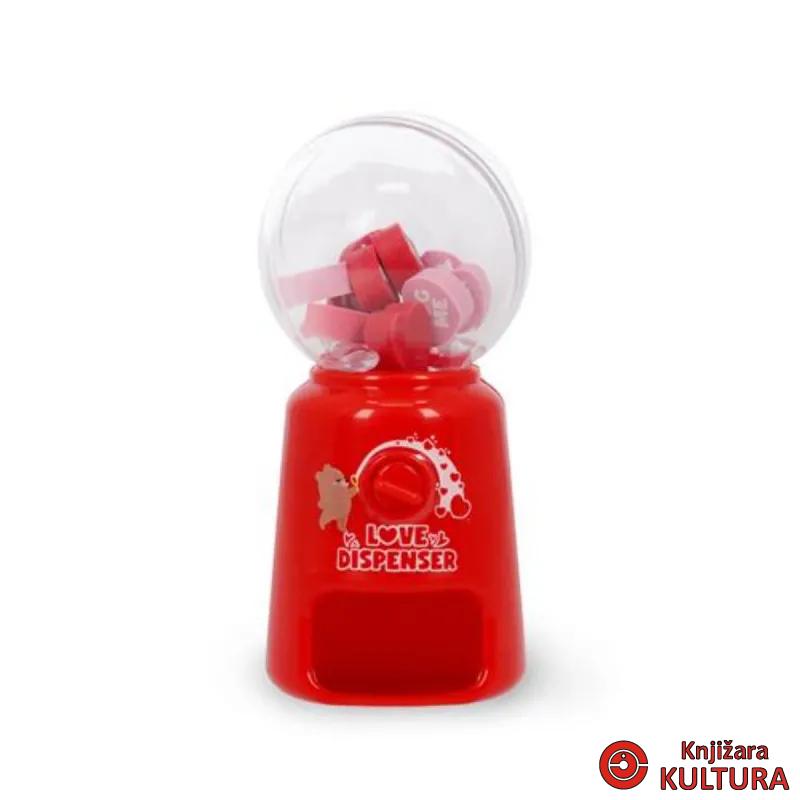GUMICE MINI DISPENSER - LOVE DISPENSER - HEART MED0001 