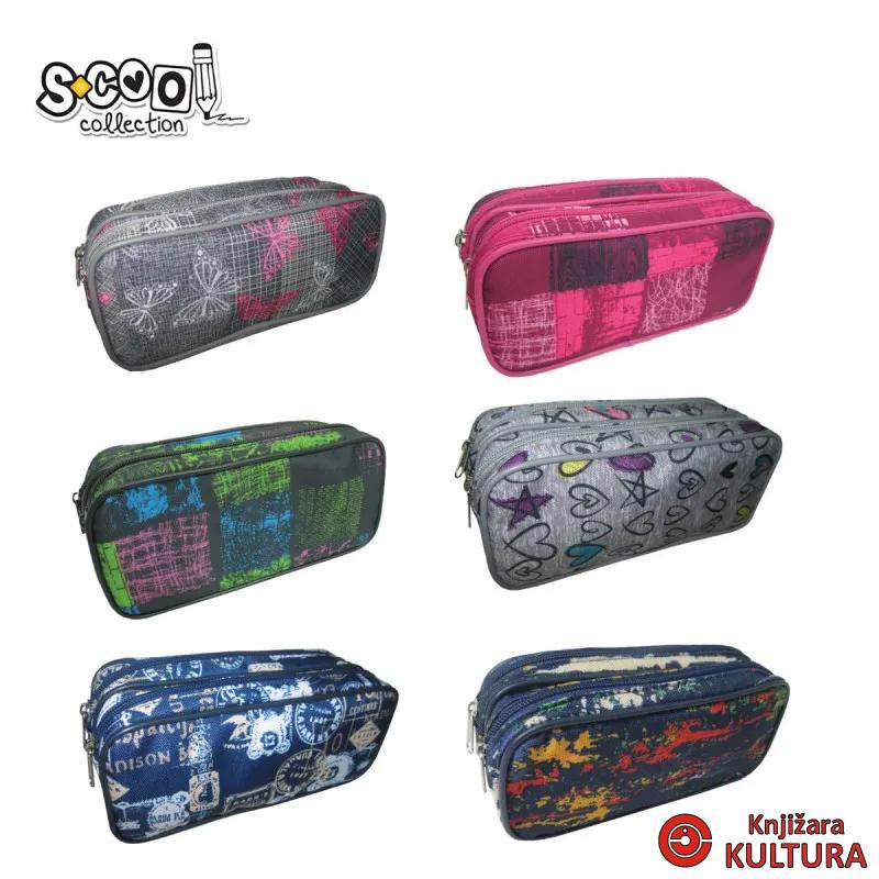 PERNICA CLASSIC 2 ZIPS 20.5*6.5*9.0CM MIX 6 DESIGNS 