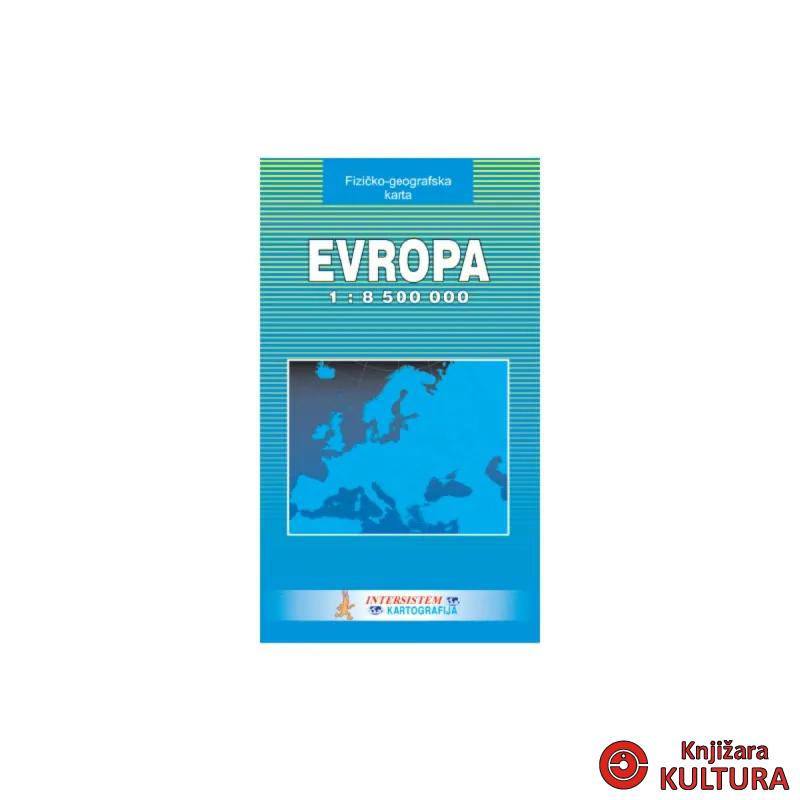 GEOGRAFSKA KARTA EVROPE LAT. 