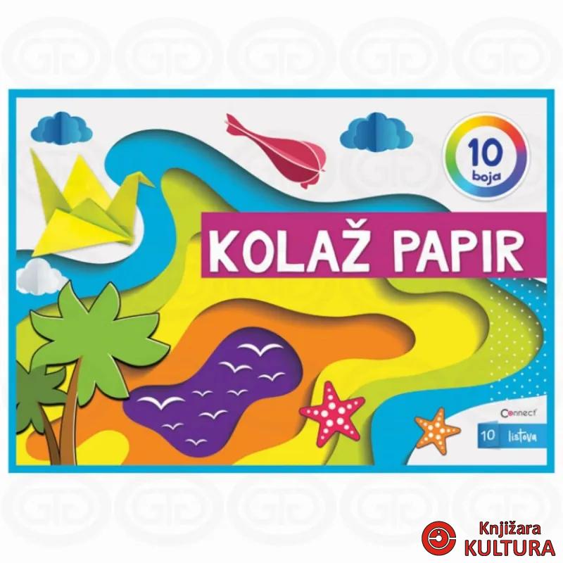 KOLAŽ PAPIR A4 10 BOJA 