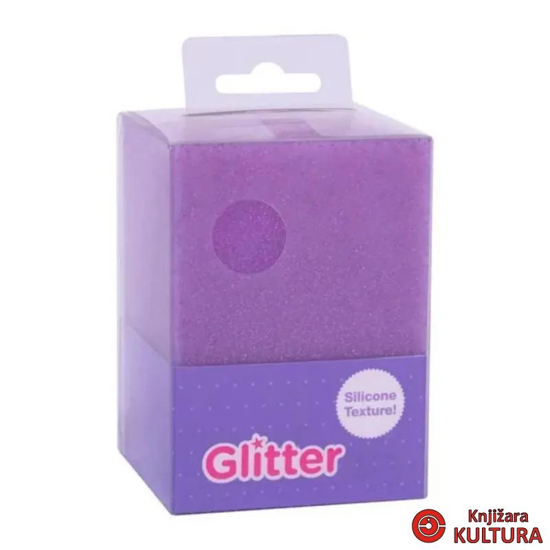 ČAŠA ZA OLOVKE SILIKONSKA GLITTER VIOLET # 