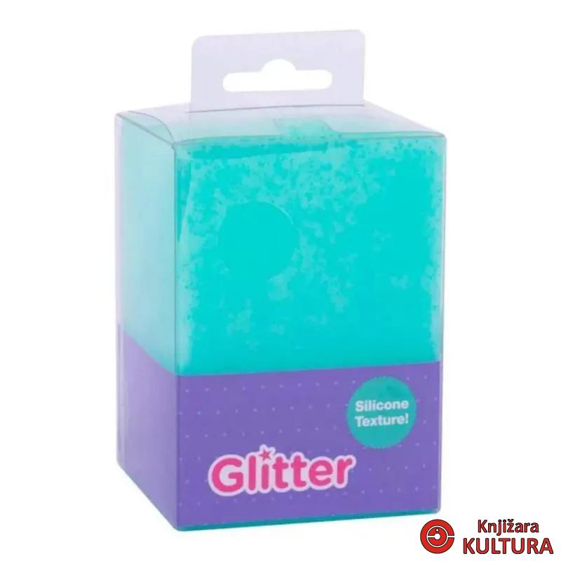 ČAŠA ZA OLOVKE SILIKONSKA GLITTER GREEN # 