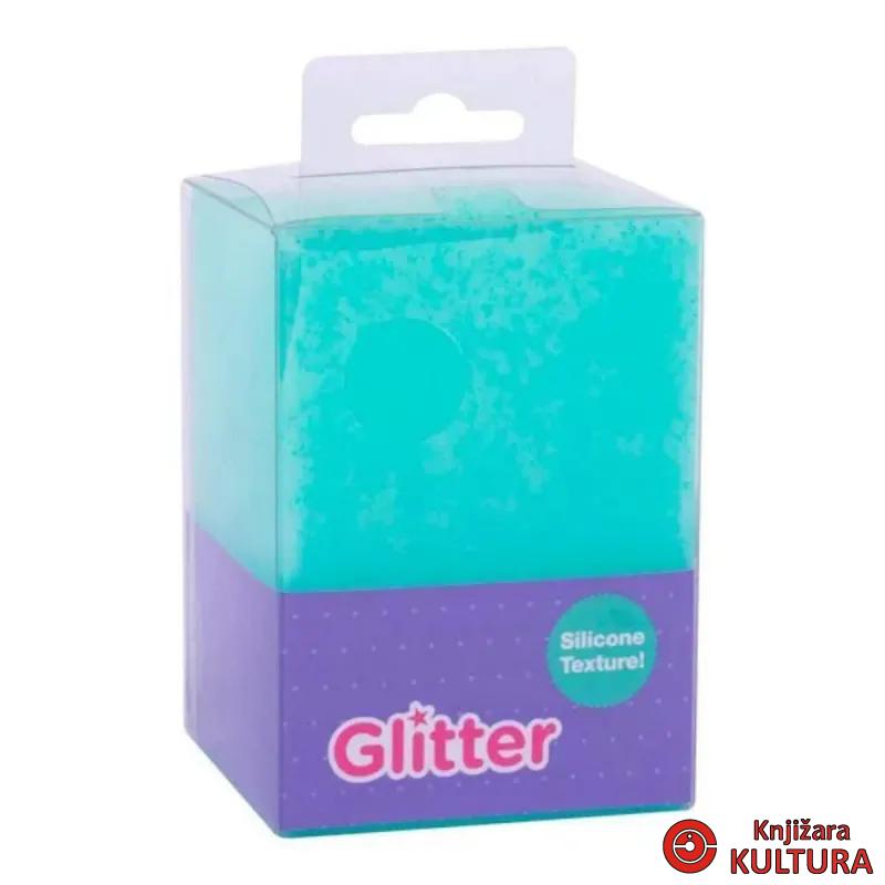 ČAŠA ZA OLOVKE SILIKONSKA GLITTER GREEN # 