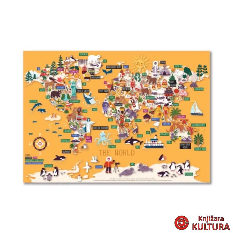 GREB GREB PIKTO MAPA WORLD PUZZLE 