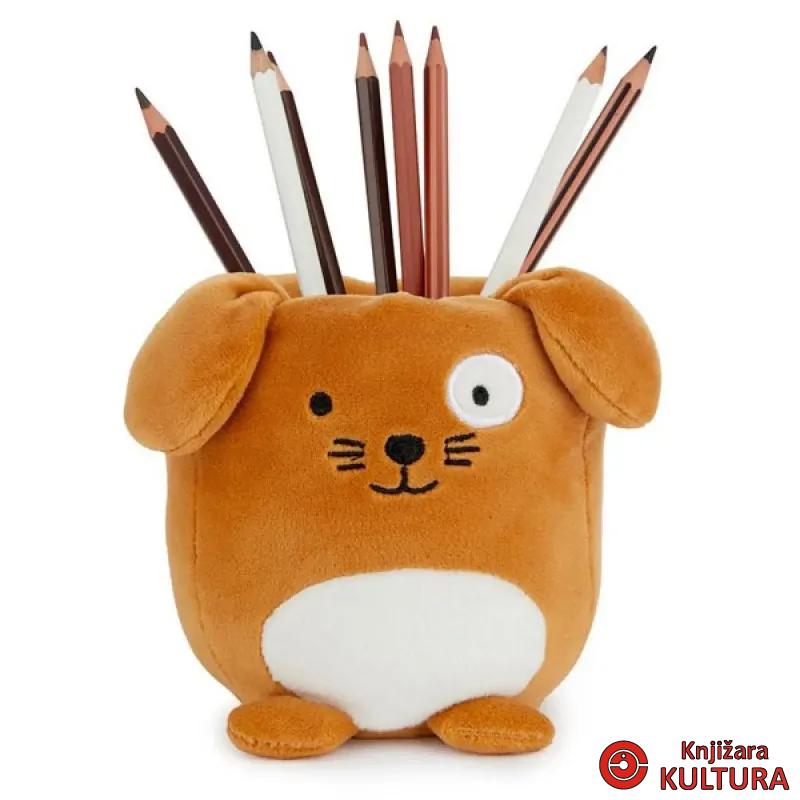 CAŠA ZA OLOVKE,Fluffy Woof,brown,plastic/fabric 
