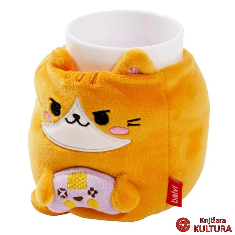 CAŠA ZA OLOVKE,Fluffy Kawaii Gamer,plastic/fabric 