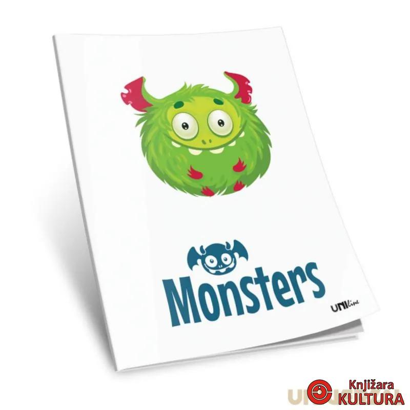 SVESKA  A5 52L UNIV.MONSTERS KARO 