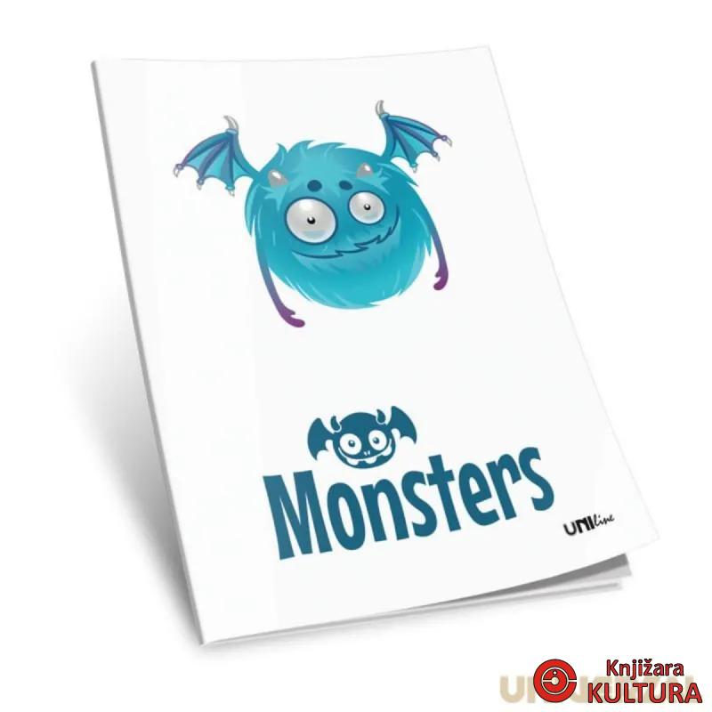 SVESKA  A5 52L UNIV.MONSTERS KARO 