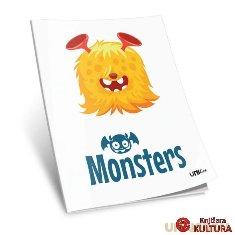 SVESKA  A5 52L UNIV.MONSTERS KARO 