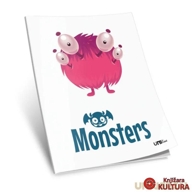 SVESKA  A5 52L UNIV.MONSTERS KARO 