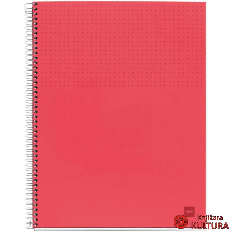 SVESKA SPIRALA A4 80 KARO 90G PP CORAL NORDIC MR 
