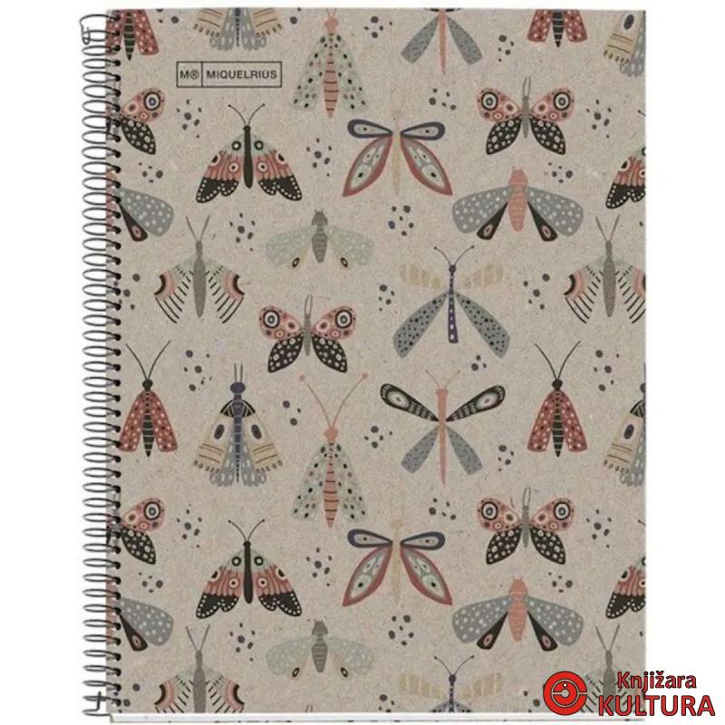 SVESKA A5 80 KARO.ECOBUTTERFLY MR 