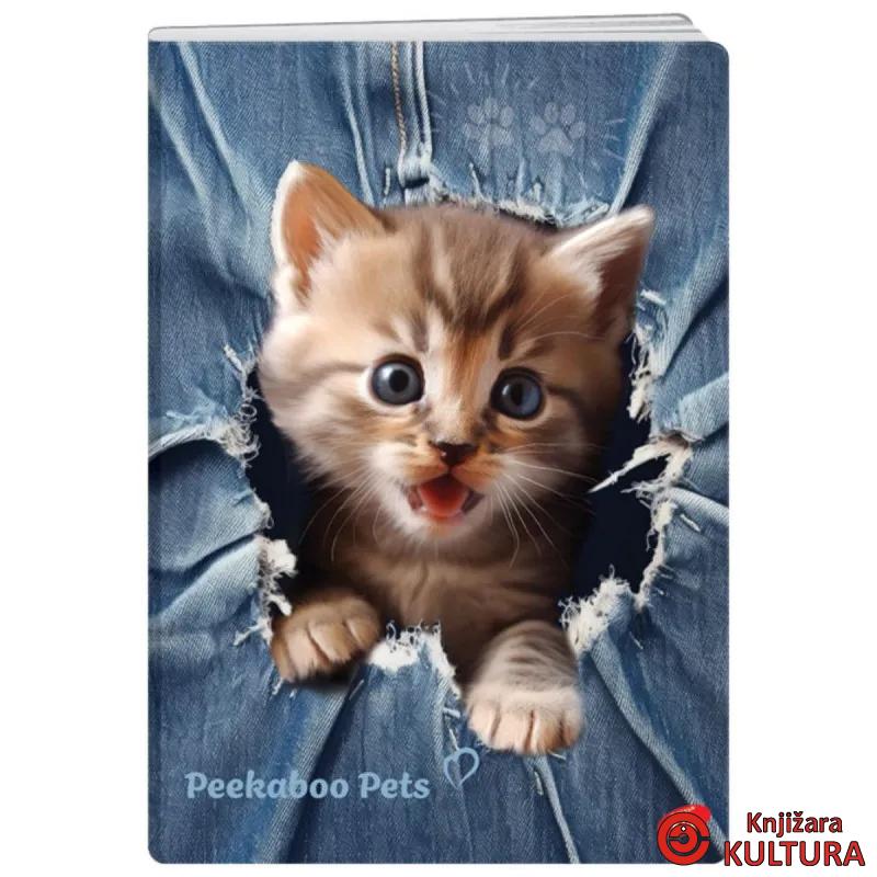 SVESKA A5 52L PEEKABOO KARO 