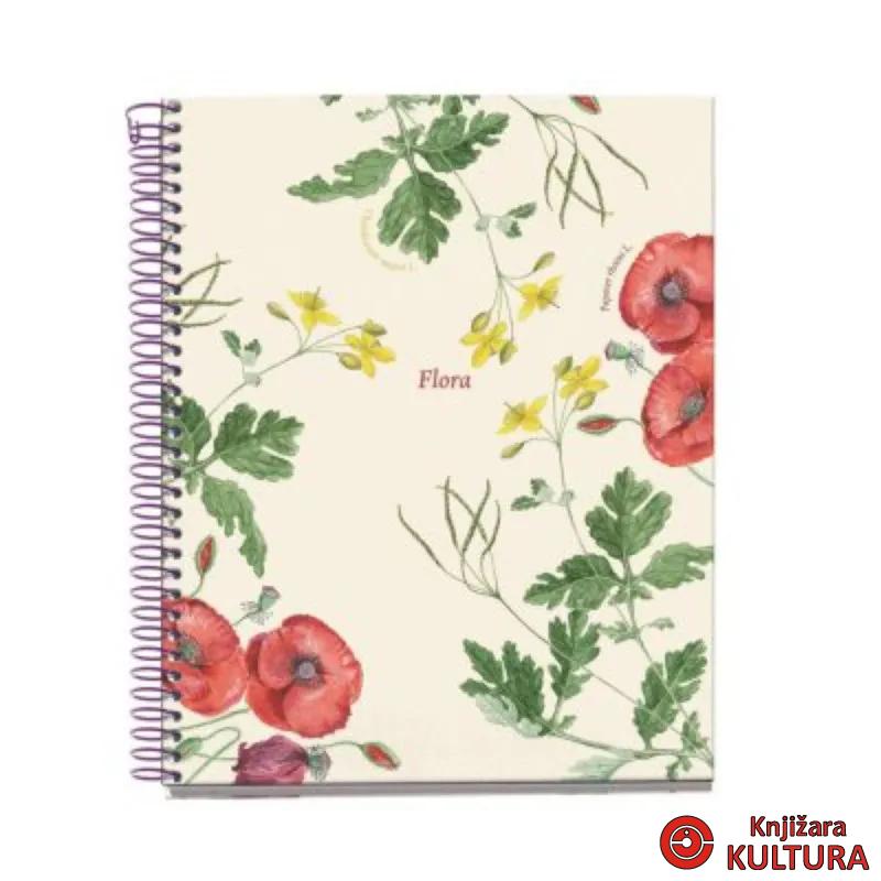 SVESKA A5 100L AMAPOLA BOTANICAL FLORA KARO MR04423 