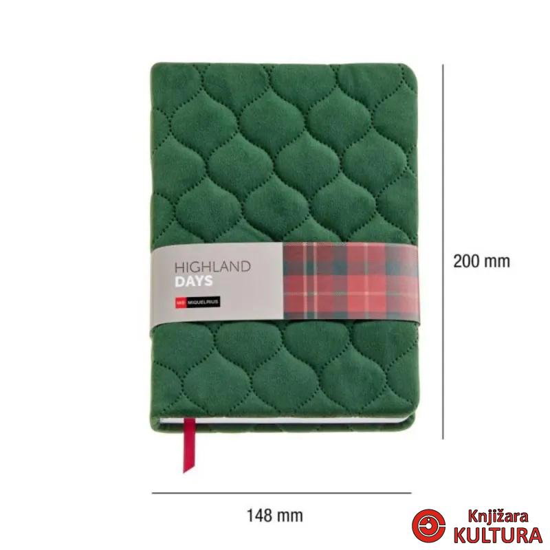 SVESKA A5 DOT TED GREEN VELVET H.DAYS MR08294 