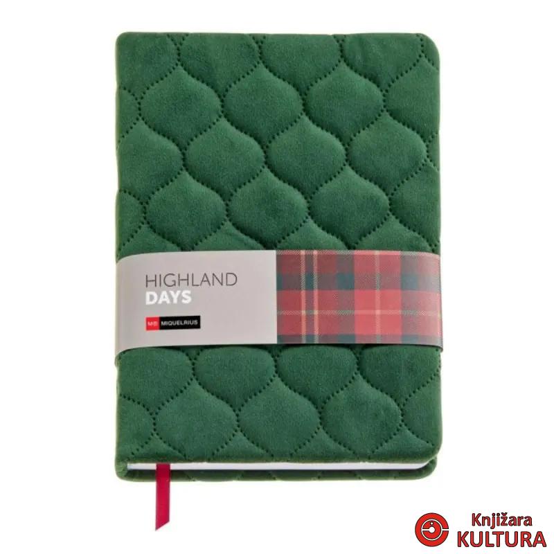 SVESKA A5 DOT TED GREEN VELVET H.DAYS MR08294 