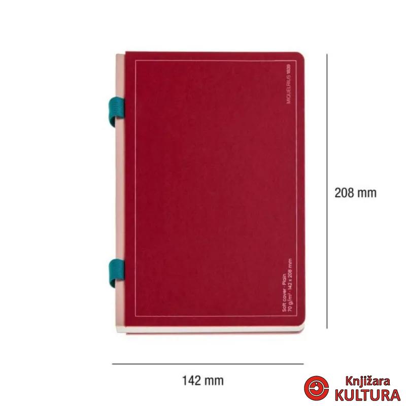 SVESKA A5 DOUBLE PLAIN DOT.RED MR08316 