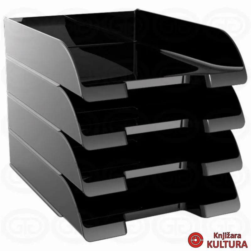 POLICA ZA SPISE PVC FOROFFICE CRNA 