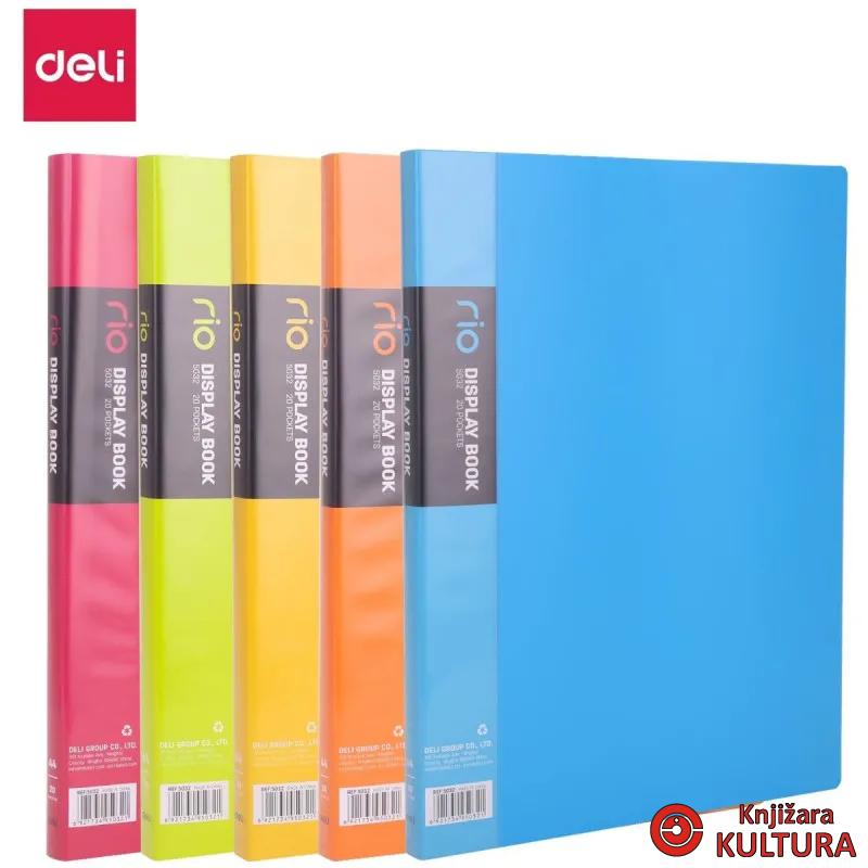 FASCIKLA DELI DISPLAY - CLEAR BOOK NEON 20 lis. E5032 