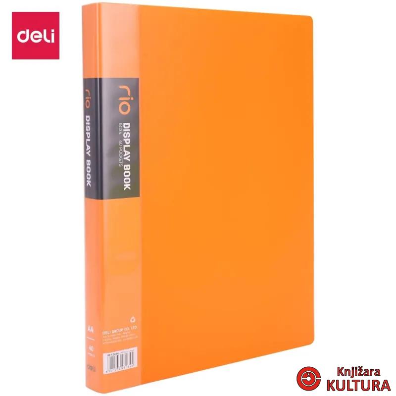 FASCIKLA DELI DISPLAY - CLEAR BOOK NEON 40 lis. E5034 