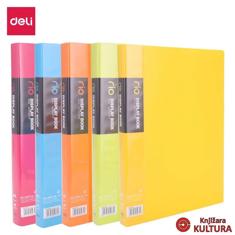 FASCIKLA DELI DISPLAY - CLEAR BOOK NEON 40 lis. E5034 