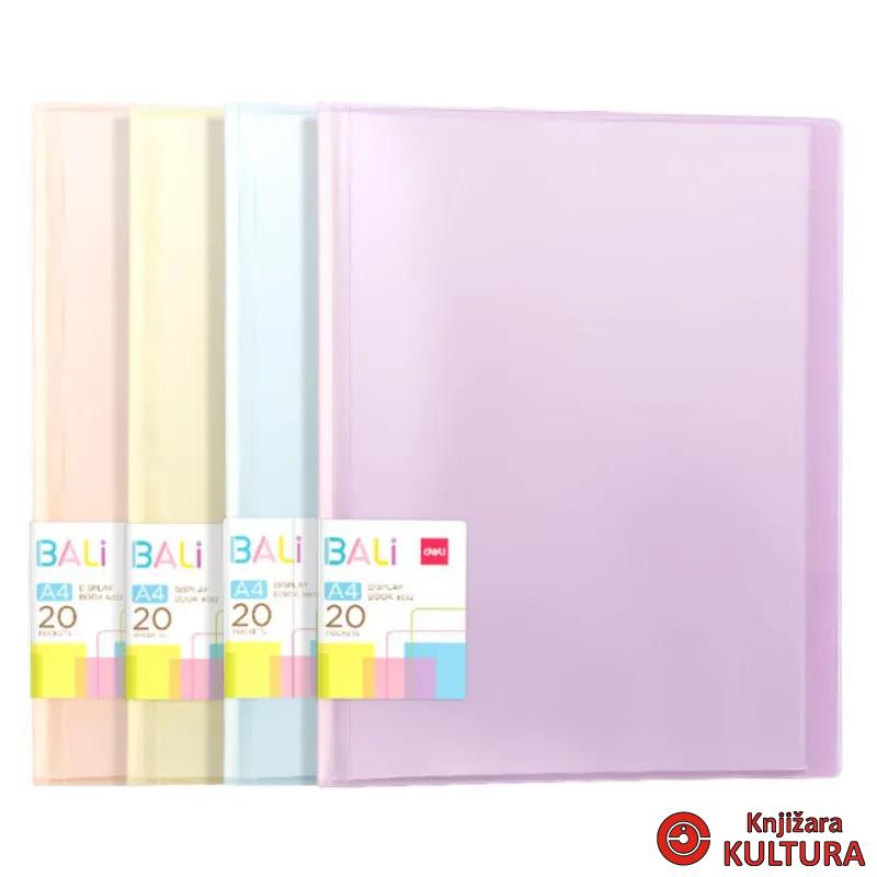 FASCIKLA DELI CLEAR BOOK PASTEL 20 LISTA 