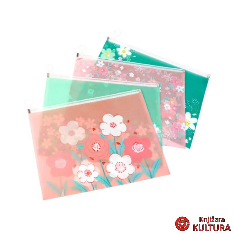 FASCIKLA A4 SA ZIPOM GARDEN 33x24CM OF559 