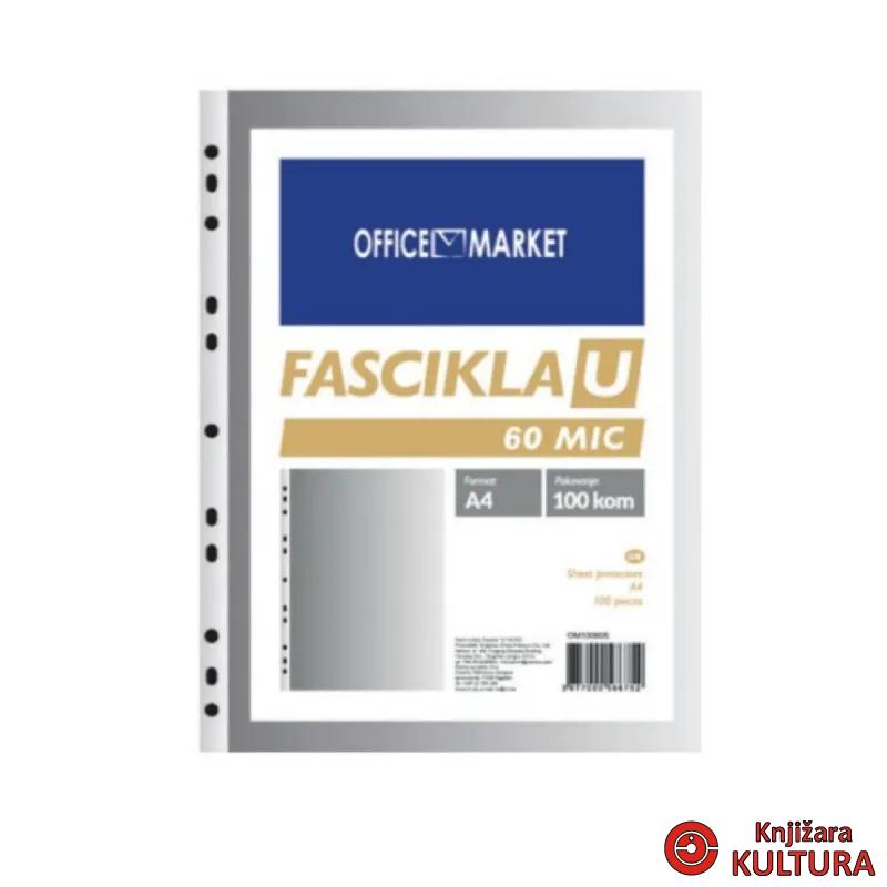 FASCIKLA U 60mic OFFICE MARKET 100/1 