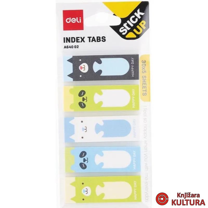 STIKERI DELI ZA INDEKSIRANJE 45x15mm 5x30 lista, 5 dezena EA64002 