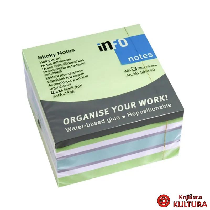 BLOK KOCKA 75*75 450l INFO NOTES 5654-62 