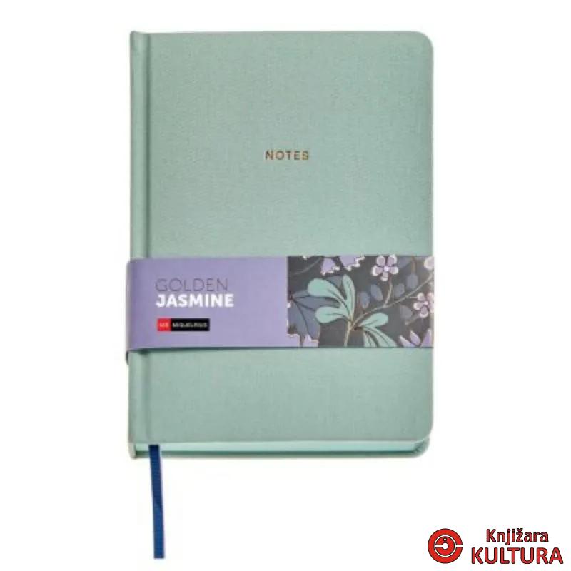 NOTES A5 RULER GREEN GOLDEN JAZMIN MR8307 