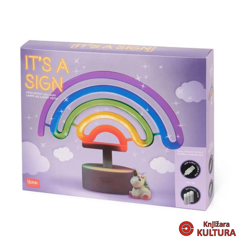 LAMPA LED NEON - IT'S A SIGN - RAINBOW 