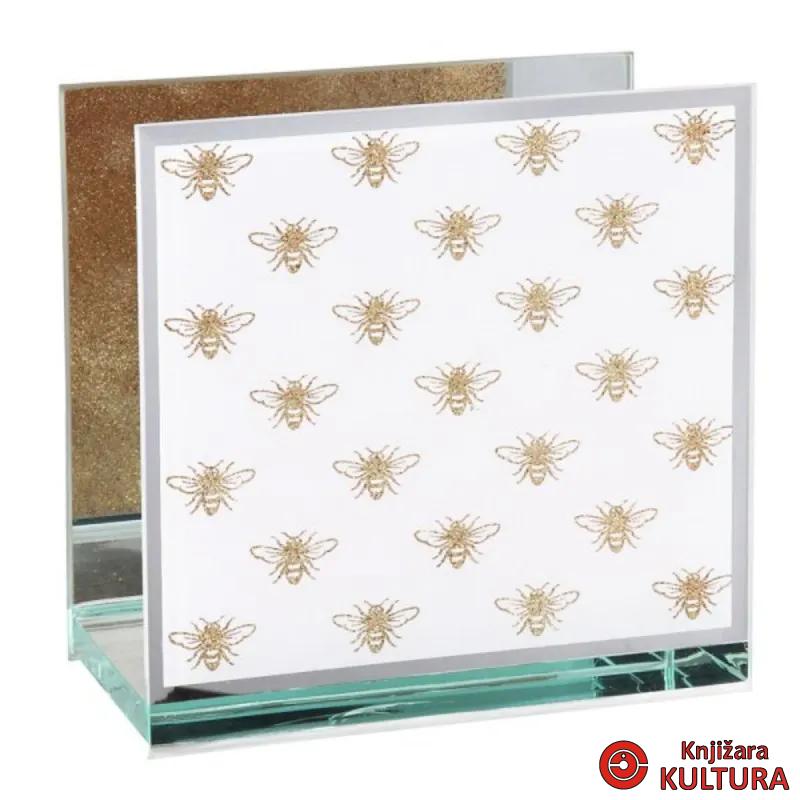DRŽAČ ZA SVJEĆICE ZLATO MIRROR BEES LP48659 