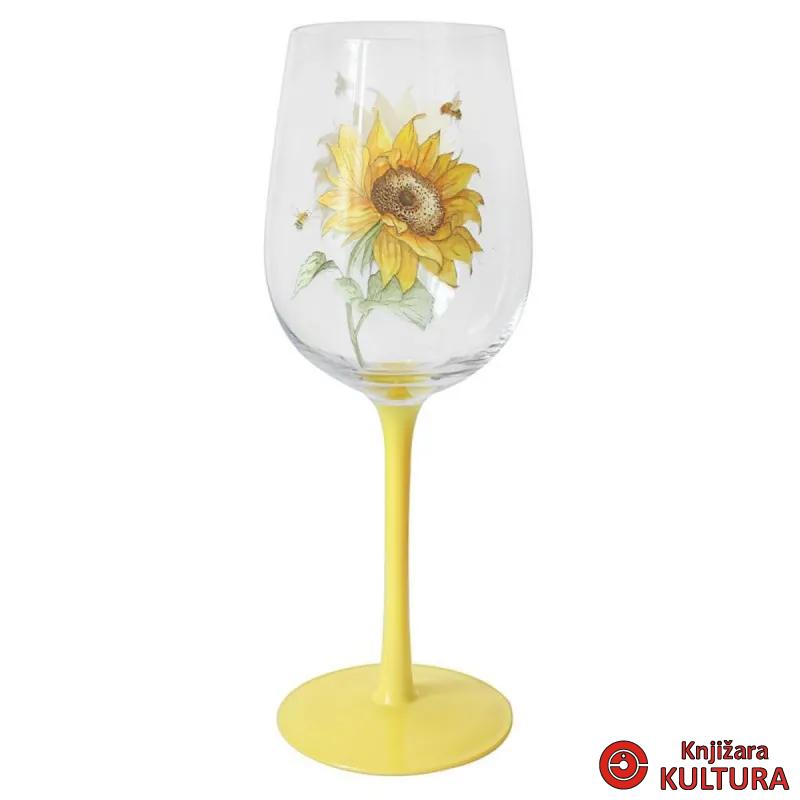 ČAŠA ZA VINO BEE TANICAL SUNFLOWER LP72658 