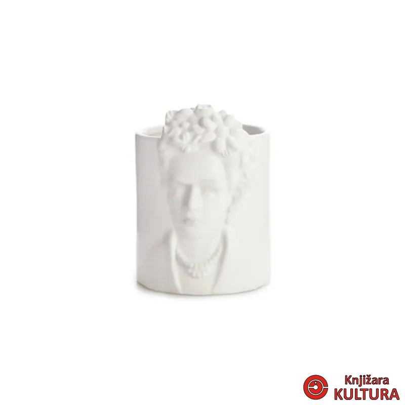 Čaša za olovke, Frida Kahlo, bijeli, ceramic 