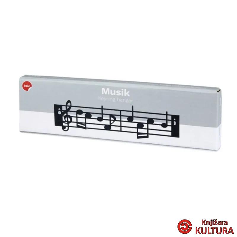 Čiviluk za ključeve Music crni 