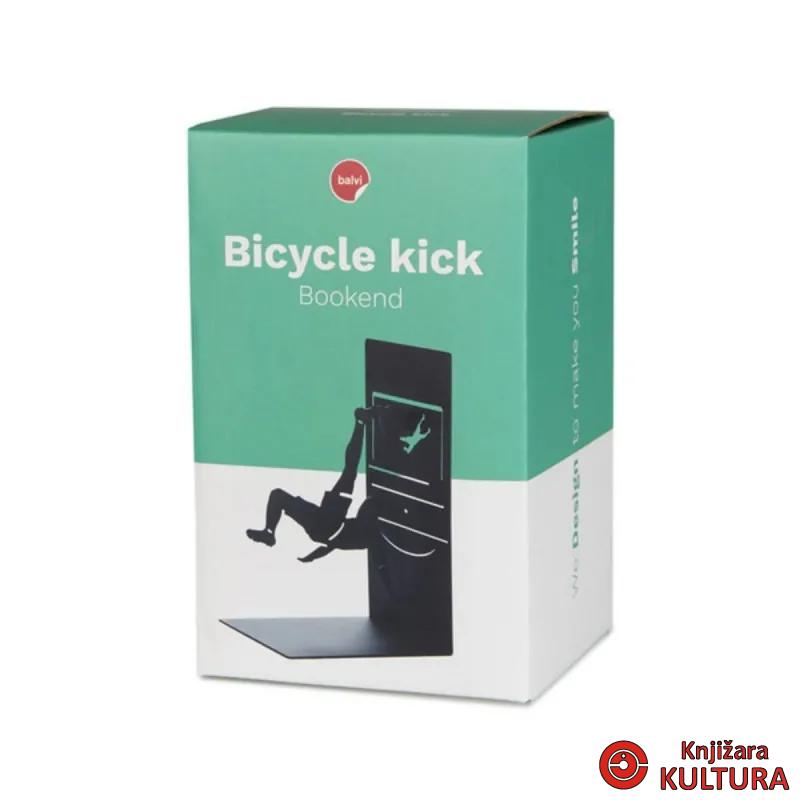 Držač za knjige, Bicycle Kick, crni, metal 