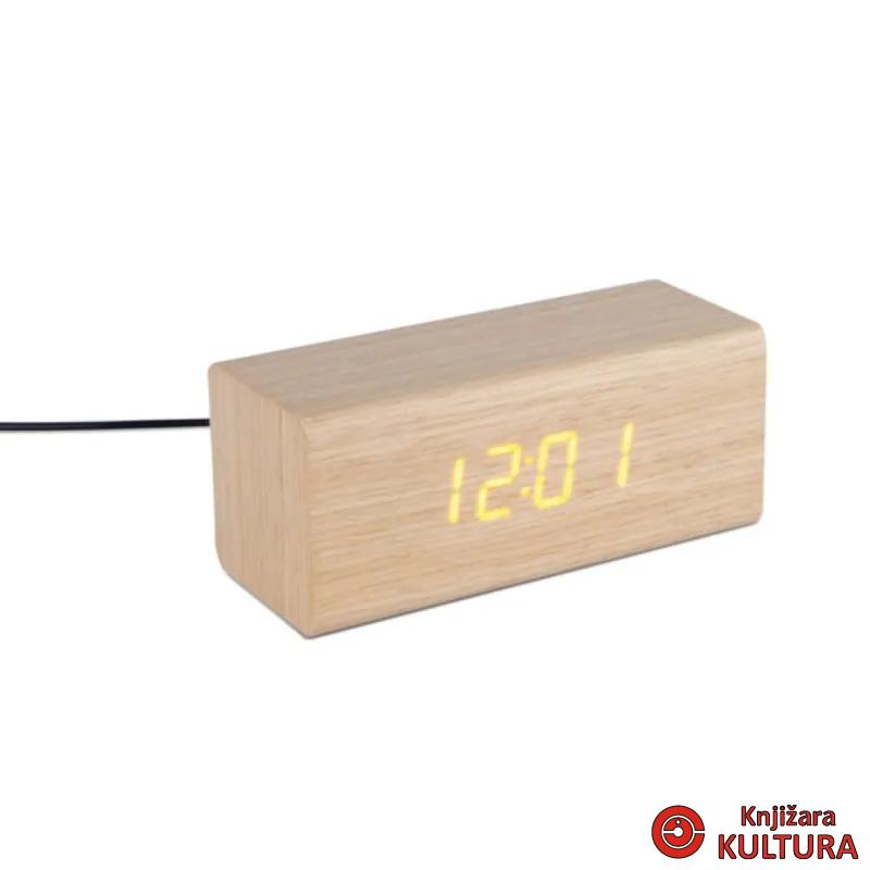 Budilnik, Timber, Oak, USB cable incl. 