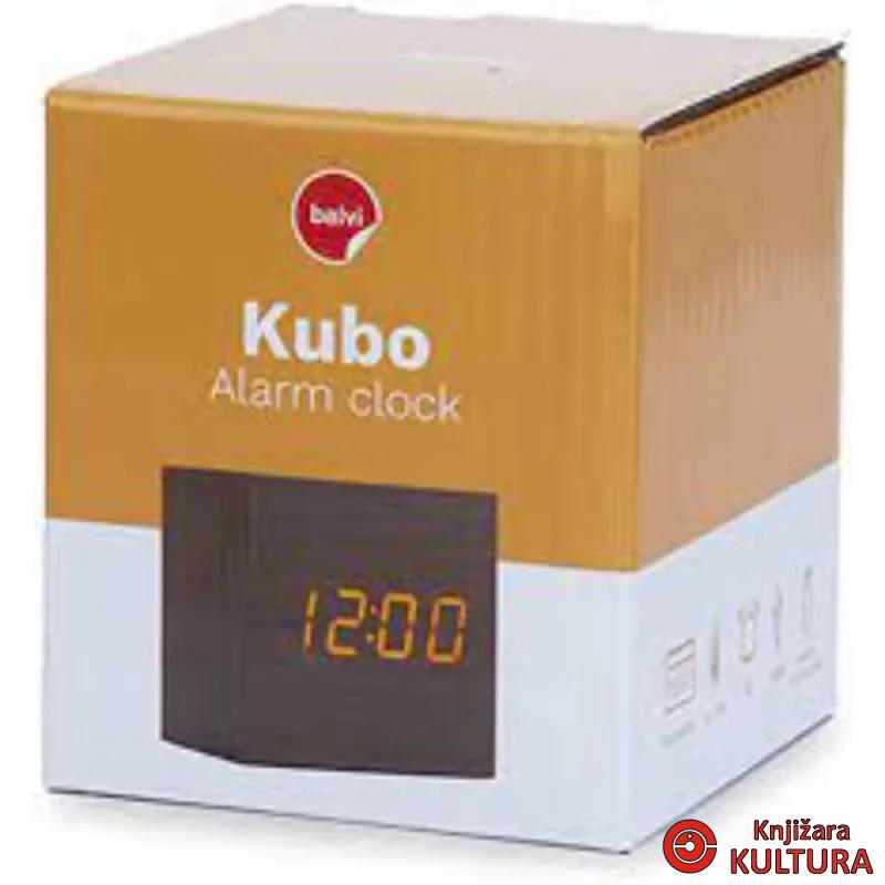 Budilnik, Kubo, brown, 3xAAA, USB cable incl. 