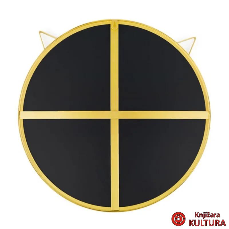 Zidno ogledalo, Cat, round, golden, metal 