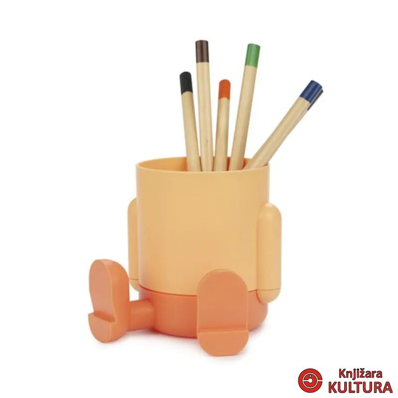 Čaša za olovke, Mr.Sitty, orange, plastic 